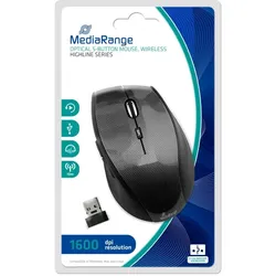 MediaRange MROS207 Maus Büro rechts RF Wireless Optisch 1600 DPI