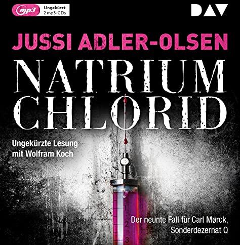 Jussi Adler-Olsen - NATRIUM CHLORID. Der neunte Fall für Carl Mørck, Sonderdezernat Q: Ungekürzte Lesung mit Wolfram Koch (2 mp3-CDs) (Carl-Mørck-Reihe) - Preis vom 09.10.2026 07:28:09 h