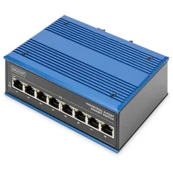 Digitus 8 Port Gigabit Ethernet Netzwerk Switch, Industrial, Unmanaged
