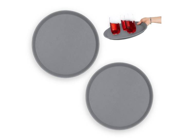 Relaxdays Antislip dienblad 35 cm set van 2