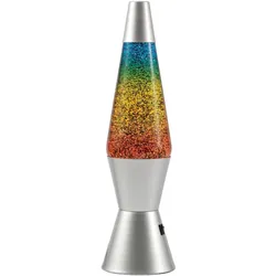 Total Juggling, Tischlampe, iTotal - Spaceship LED Glitter Lamp - Silver base and rainbow glitter (XL3340)