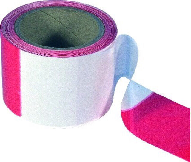 PÖSAMO Ruban de signalisation rouge/blanc 80mm x 500m rouleau (2400100003)