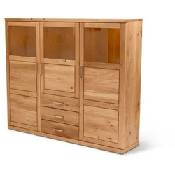 Boegner Highboard Bianca Holz Braun Wildeiche