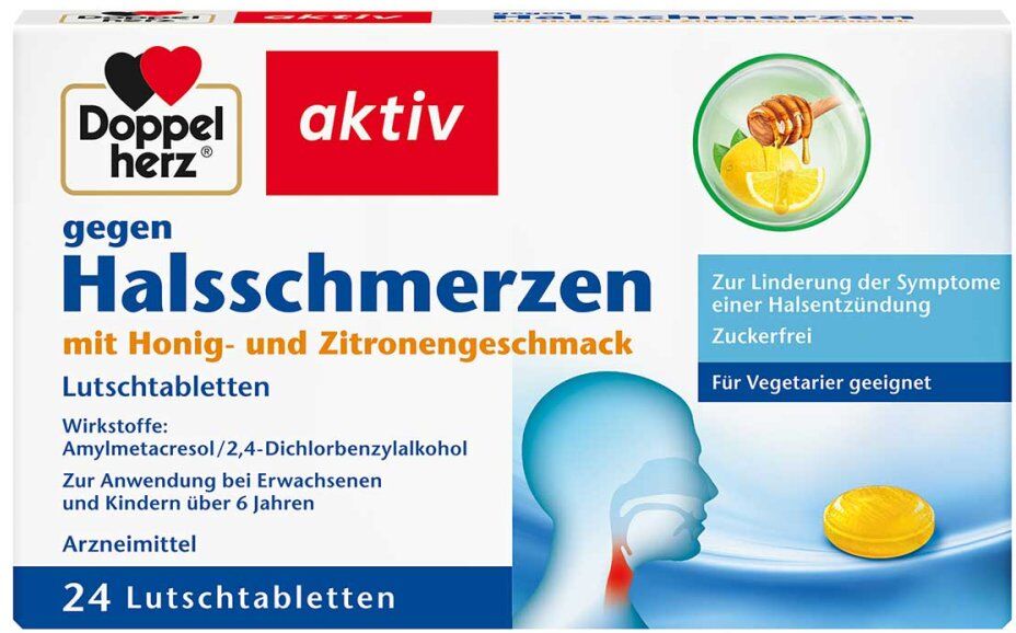 Doppelherz gegen Halsschmerzen Lutschtabletten