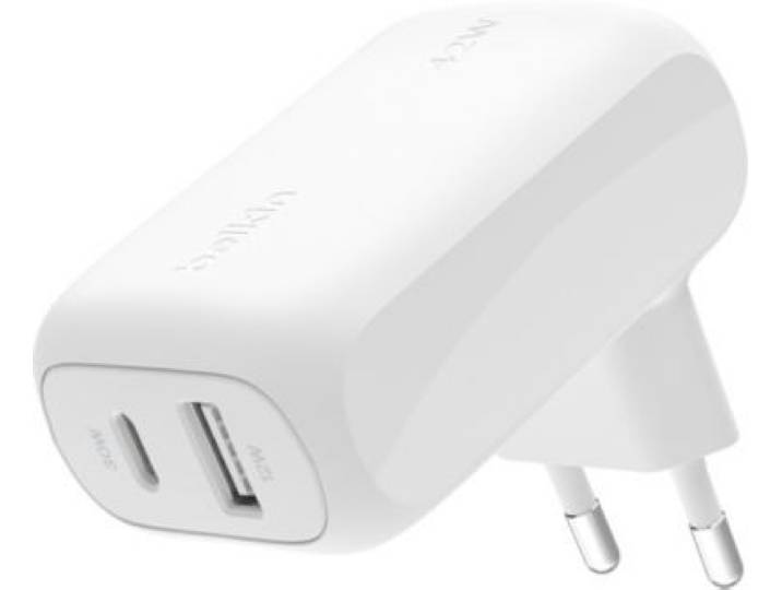 Belkin - Chargeur Usb-C 30w Power Delivery + Usb-A 12w