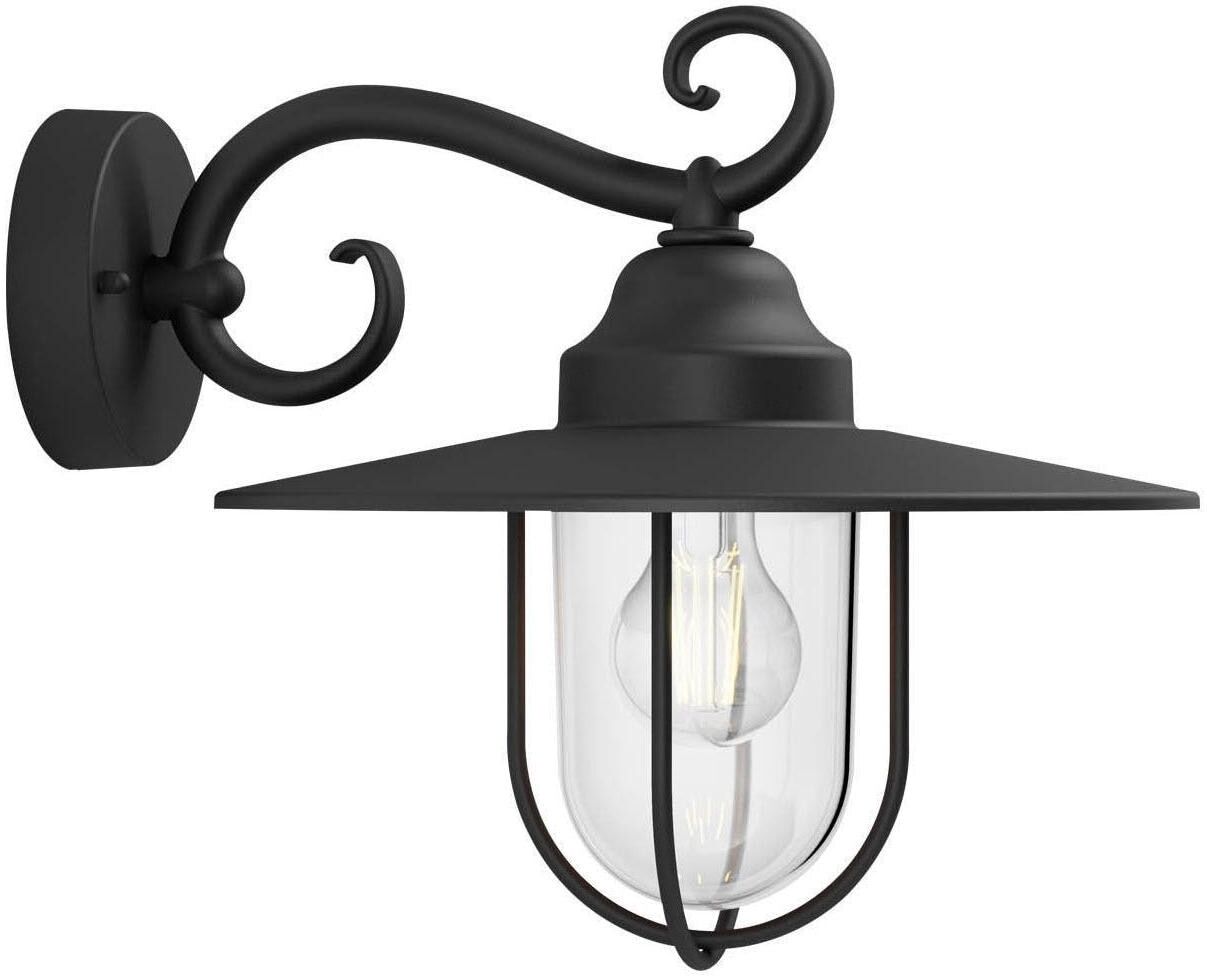 Wandleuchte PHILIPS "Philips Wandleuchte", schwarz, B:35,5cm H:30,3cm L:30cm, Leuchten, Wandleuchte schwarz H: 30,3cm