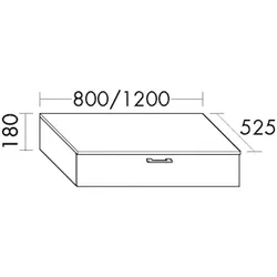 Burgbad Sideboard System 30 Preisgruppe 4 Sana 180x1200x525 Steingrau Hochglanz, KOAM120F6564 KOAM120F6564