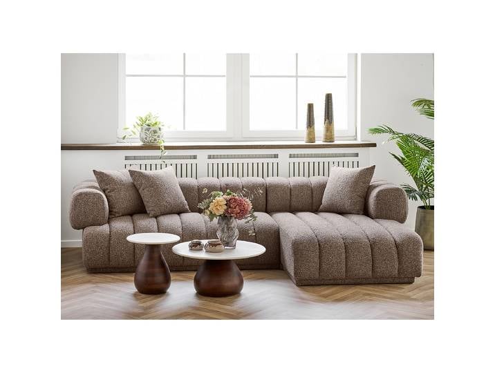 Table d'appoint Aharah Ø 40cm Marron