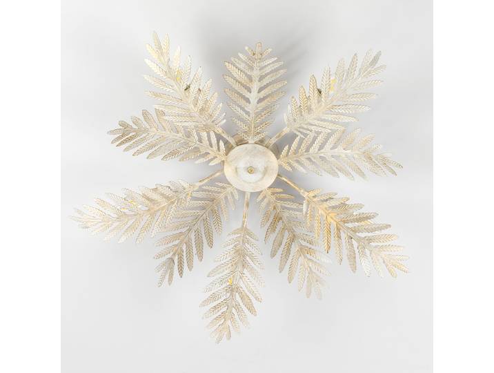 Plafonnier Felce 70 x 25 x 70cm Blanc/Blanc 5 Matériau : Métal Surface en métal : Brossé Type de métal : Fer E14