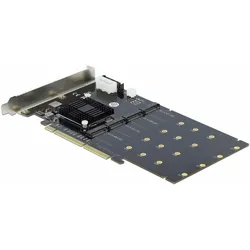 Delock Host Bus Adapter PCI-Ex8 - 4x NVME M.2 bootfähig, Storage Controller
