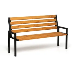 Parkbank CITY mit Rückenlehne, 1660 mm, Limba