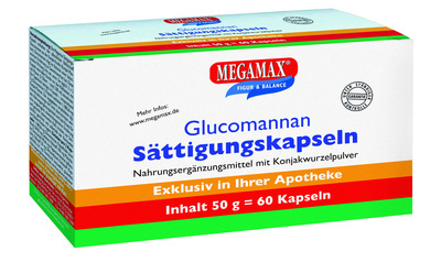 Megamax B.V. MEGAMAX Sättigungskapseln Glucomannan 50 g 10267141