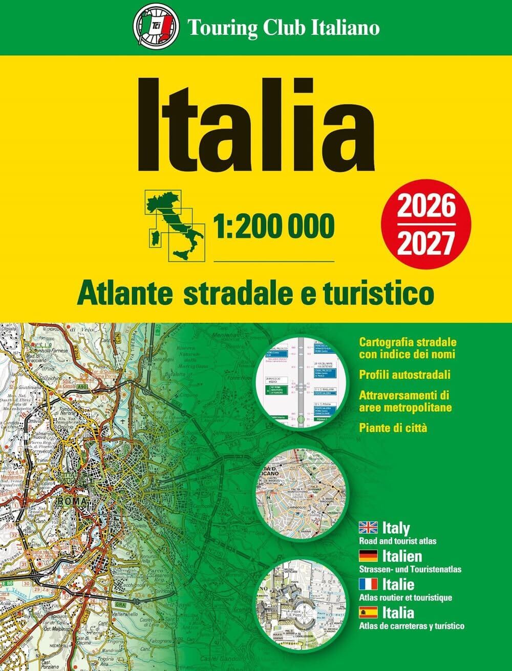 Atlas routier - Italie 2026/27   Touring Club Italiano
