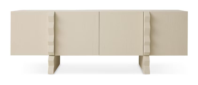 HKliving Dressoir Forma Sungkai hout, Off White, Breedte: 160 cm