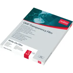 Kensington, Kopierpapier, NOBO Schreibfolie, DIN A4, transparent, 120 my für Direktbeschriftung mit allen OHP-Markern, mit Pap (A4, 100 Blätter, 120 g/m2)