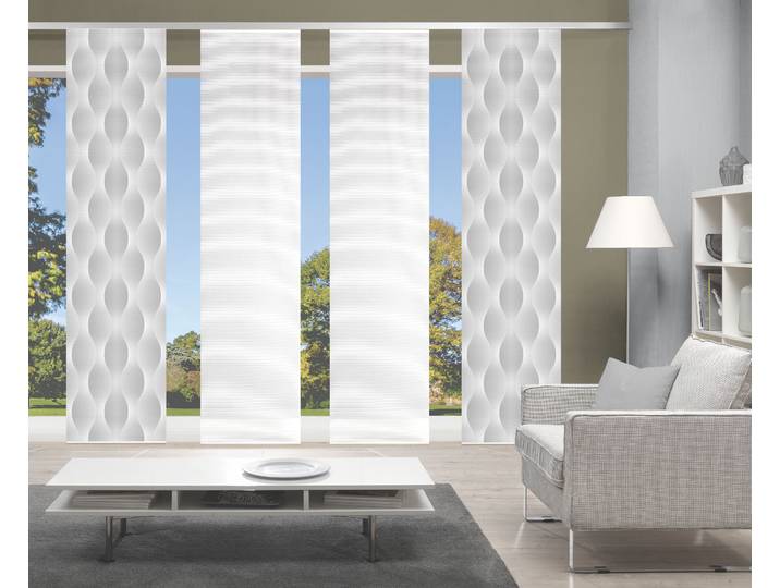 Schiebegardine VISION S VOLARE , grau, B:60cm H:260cm, Polyester, Gardinen, Schiebegardine, DIGITALDRUCK