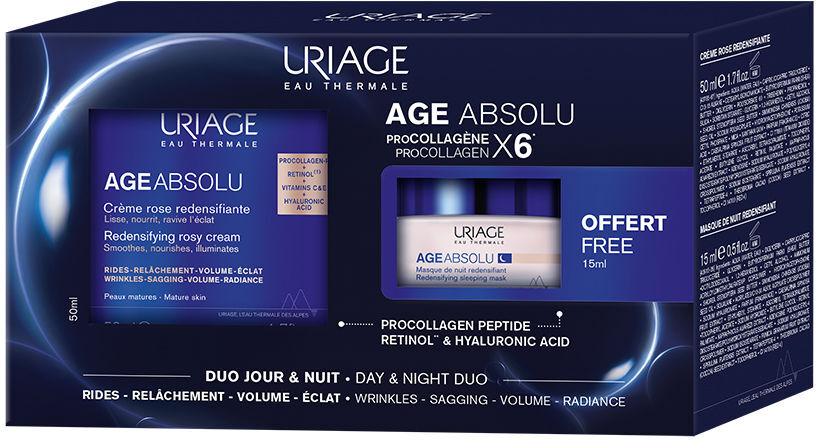 Uriage Age Absolu Crème Rose + Étui Masque De Nuit 2 pcs