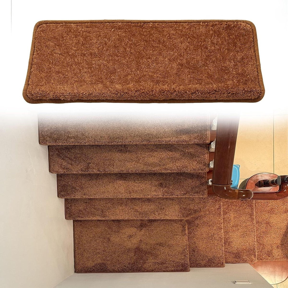Trapmatten Set Bruin - Antislip Vloerbeschermers voor Veilig Lopen - 22 x 60 cm