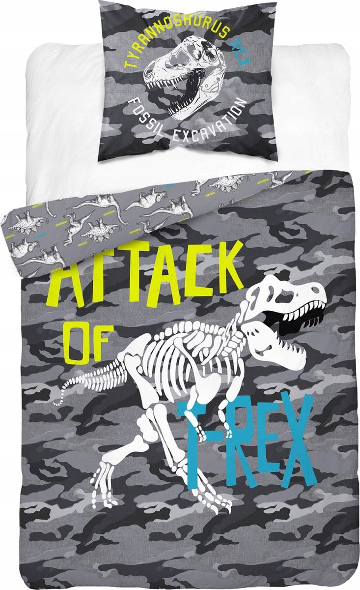 Dekbedovertrek Attack of T-Rex Glow in the Dark - 140 x 200 cm