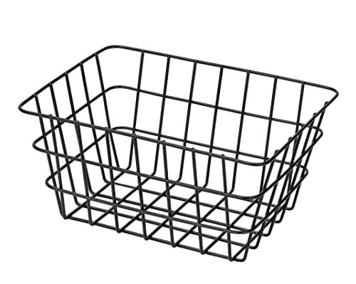 Wenko Opbergmand Viana Zwart mat met metalen mesh