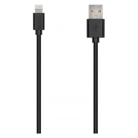 Seek Toti Kabel USB-A auf Lightning, 2m PVC Datenkabel 2A (nicht-MFI), Schwarz (2 m) (I2M250-BLK)