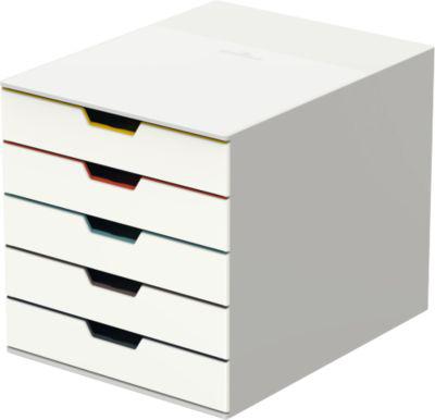 Durable Schubladenbox Varicolor, 5 Schübe, DIN C4, weiß