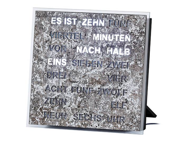 Horloge Wildfeld Polypropylène, métallisé 20 x 20cm Blanc/Gris/Gris minéral