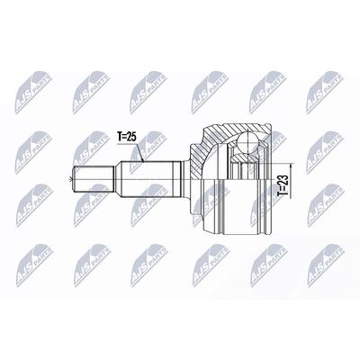 Nty Gelenksatz, Antriebswelle [Hersteller-Nr. NPZ-RE-062] für Renault