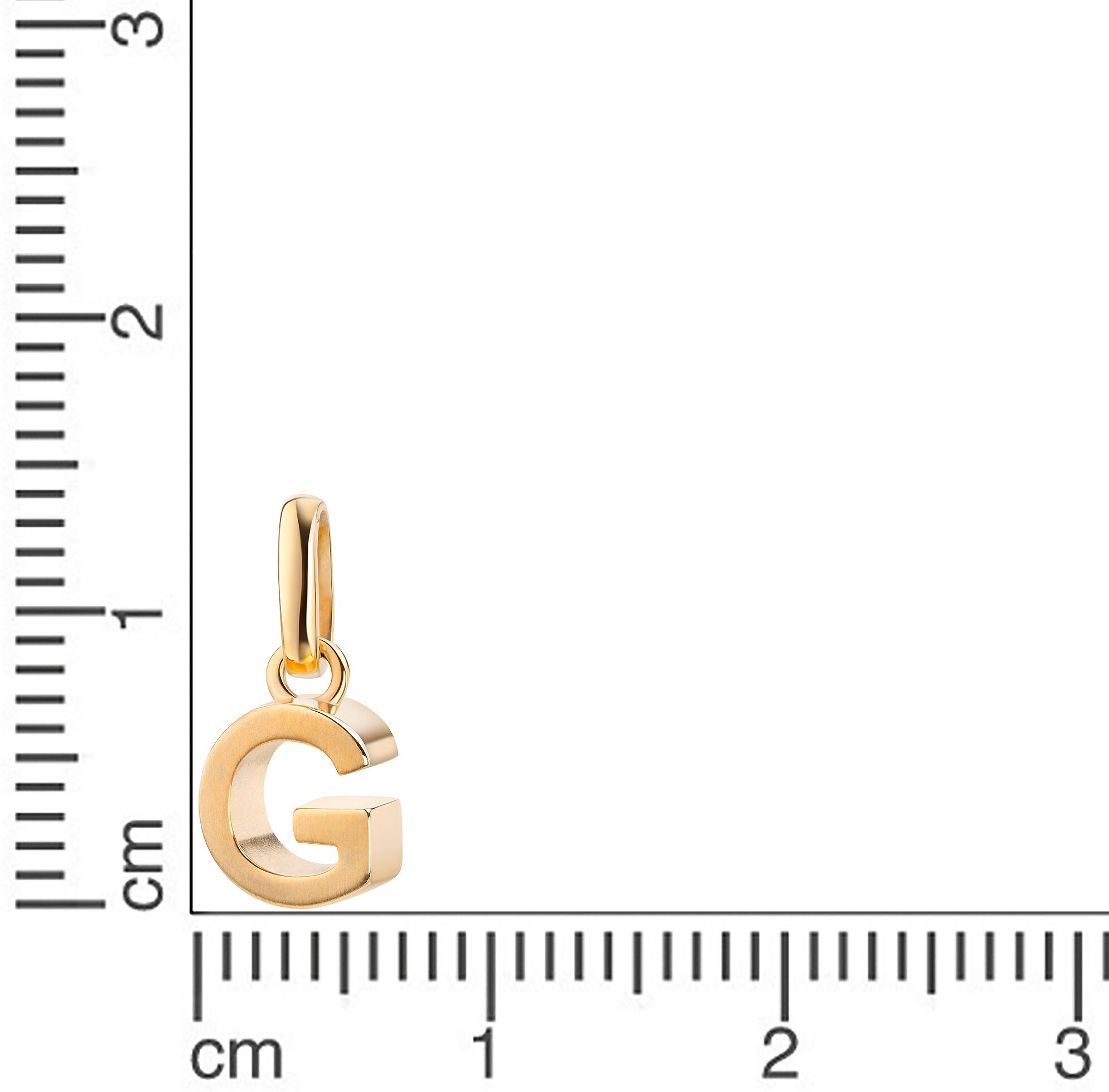 Kettenanhänger FIRETTI "Schmuck Geschenk Gold 333 Halsschmuck Anhänger Buchstabe Alphabet", gold (gelbgoldfarben), Schmuckanhänger, Damen, G, Gelbgold 333, 0,83 g, Kettenanhänger