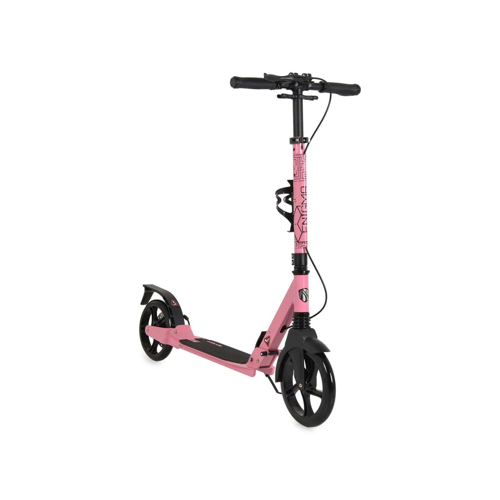 Byox Kinderroller Enigma PU-Räder klappbar Ständer Getränkehalter Handbremse rosa