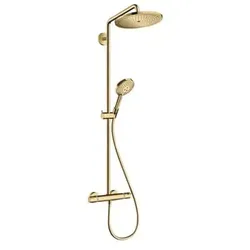 Hansgrohe Croma-Select Duschsystem mit Thermostatarmatur Goldoptik 26890990