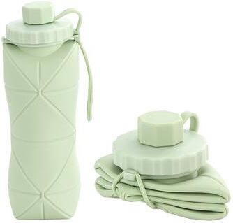 Silver Stone Store Silicone Folding Water Cup, Portable And Scalable, Creative Outdoor Sports Water Bottle, Travel Handy Water Cup green