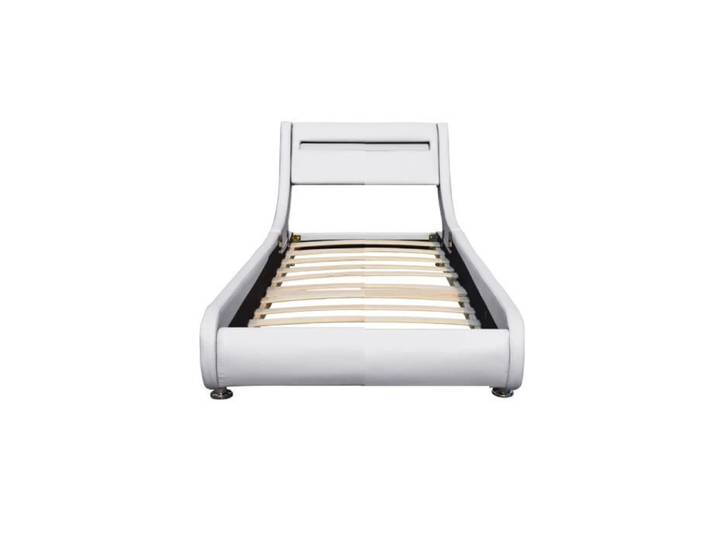 Lit - LITERIE JULIEN - 120x190 - MDF - Éclairage LED - Blanc
