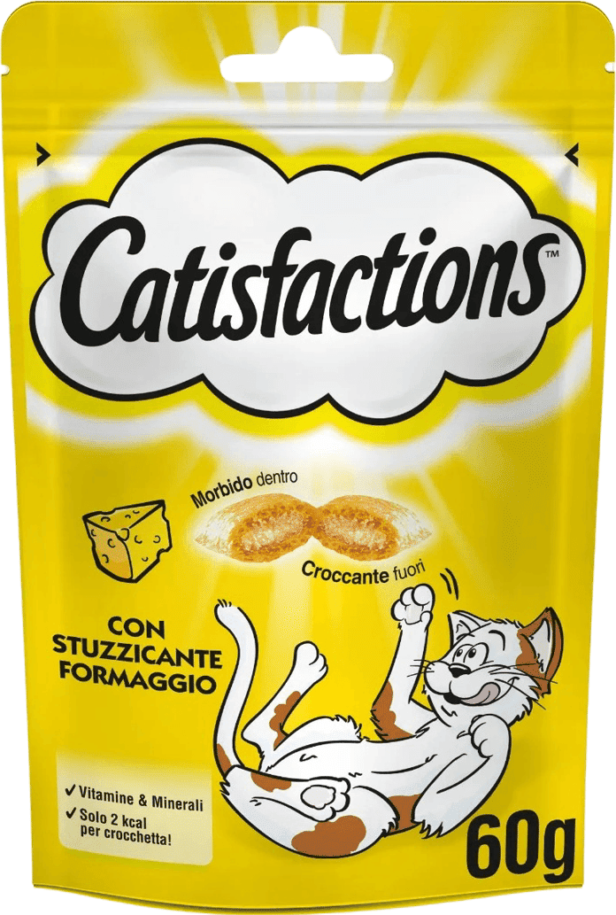Kit Risparmio 3x60G Catisfactions Snack Gatto FORMAGGIO