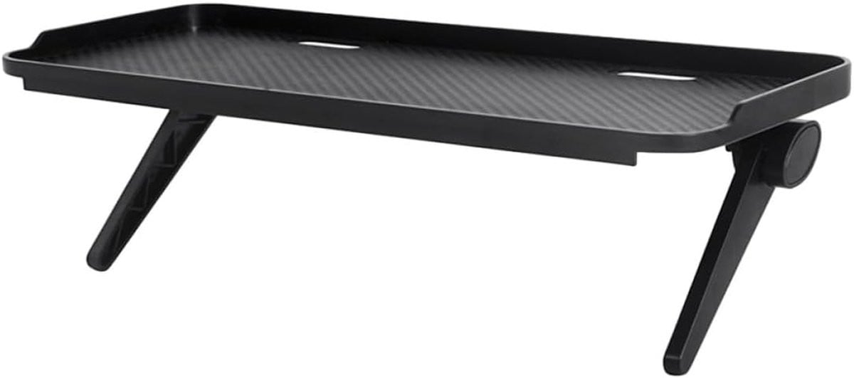 Zwart Opbergrek Wandplank voor Router - Boorvrij Installeren - Breedte: 30 cm, Diepte: 12,5 cm