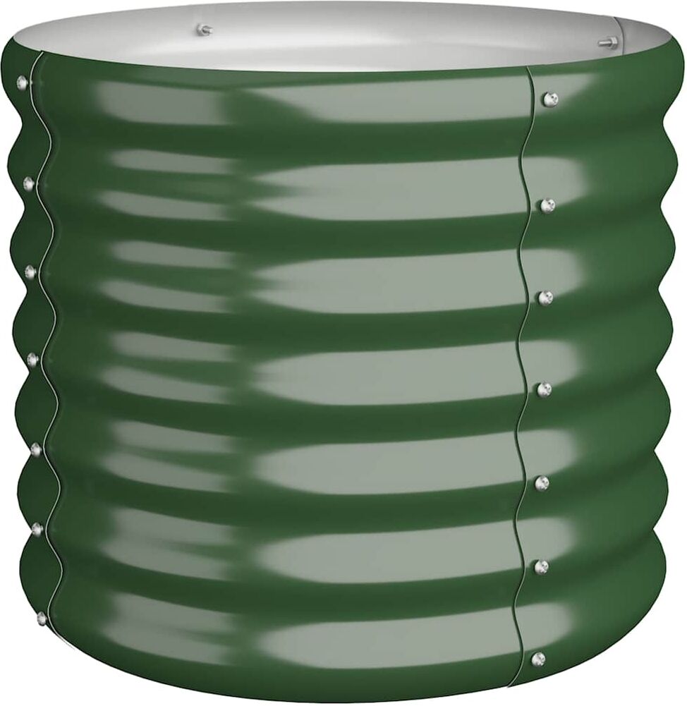 vidaXL Jardinière de jardin Acier galvanisé 40x40x36 cm Vert