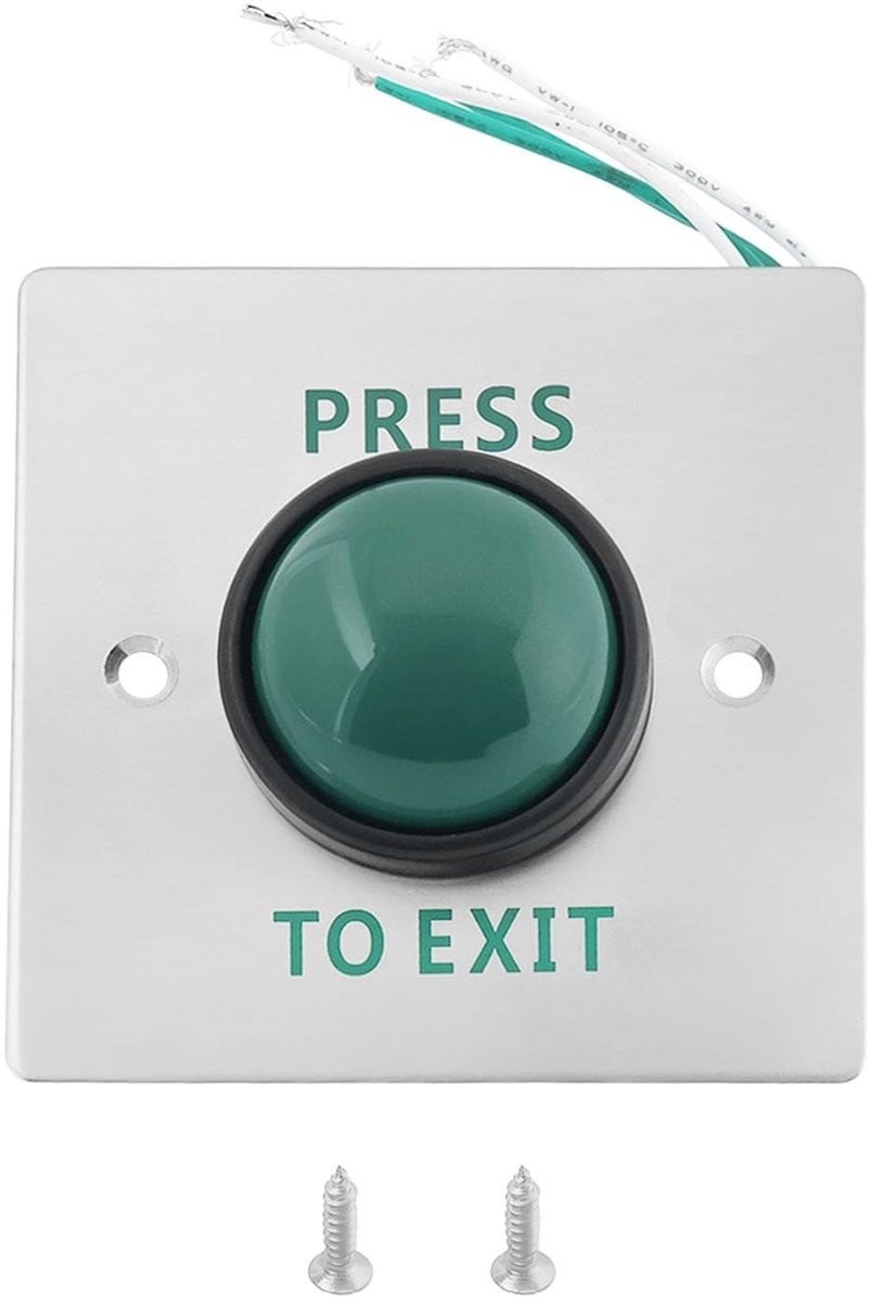 Dailygoods Push to Exit knop schakelaar van roestvrij staal