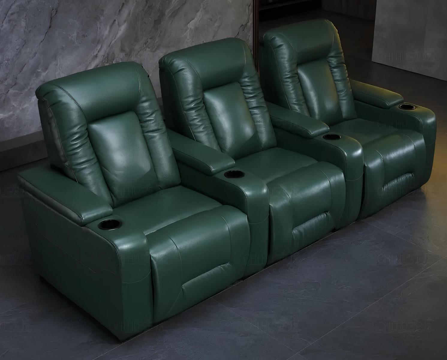 Kinosessel 3 Sitzer mit Fußstütze - Komfort und Entspannung für Ihr Heimkino.