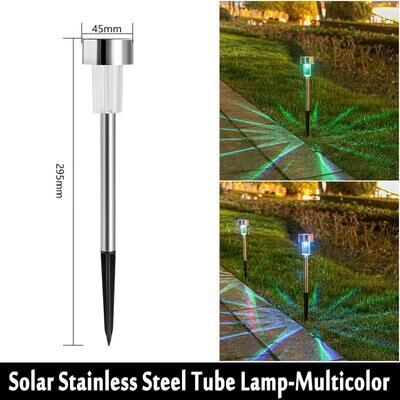 Modern Harvest Tools & Trends Solar Powered Garden Lights: Waterproof Landscape Lighting For Pathway Decoration 10pcs Emitting Color: Silver Shell C