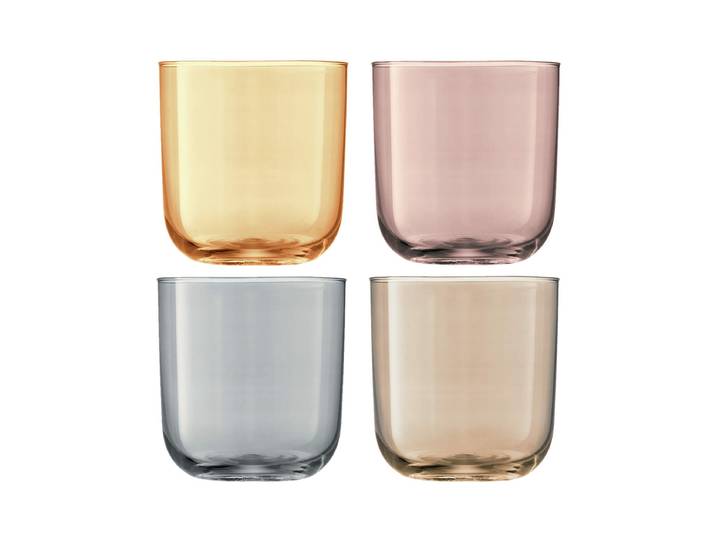 LSA Polka 420ml Glas 4-tlg. Metall Sortiert