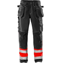 Warnschutz Handwerkerhose "247 FAS" Klassiker - C44 - rot/schwarz