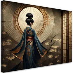 LEINWANDBILD Japanische Geisha 90x60cm