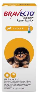 Bravecto Topical For X-Small Dogs (4.4 - 9.9 Lbs) Yellow 2 Doses