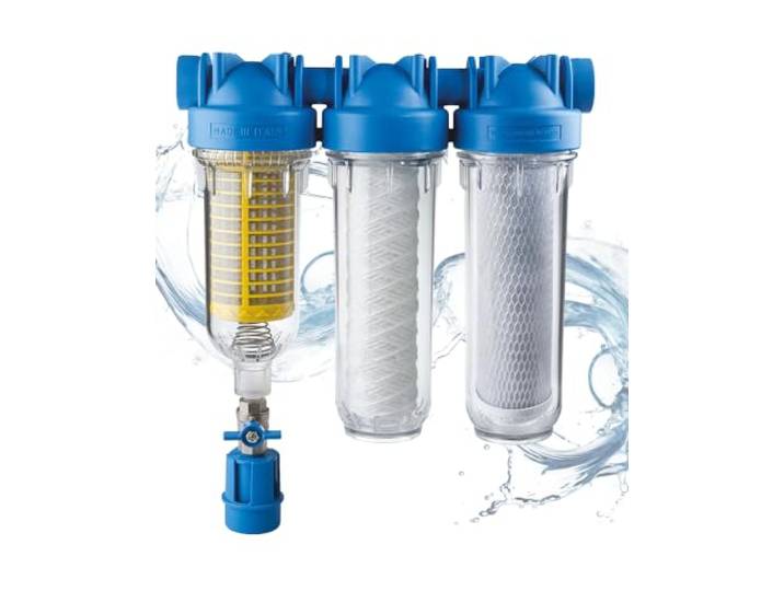 purway® HYDRA Rainmaster Trio RLH CB 1 Hauswasserfilter Brunnenwasser Zuverlässige Trinkwasser Aufbereitung mit Aktivkohlefilter und Wasserfilter für das ganze Haus