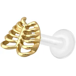 PTFE Labret mit Innengewinde + Titan-Aufsatz SKELETT TORSO