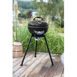 Outdoorchef Gas Kugelgrill City 420 G SE Black mit Tragetasche Gasgrill mit Stahlgrillrost