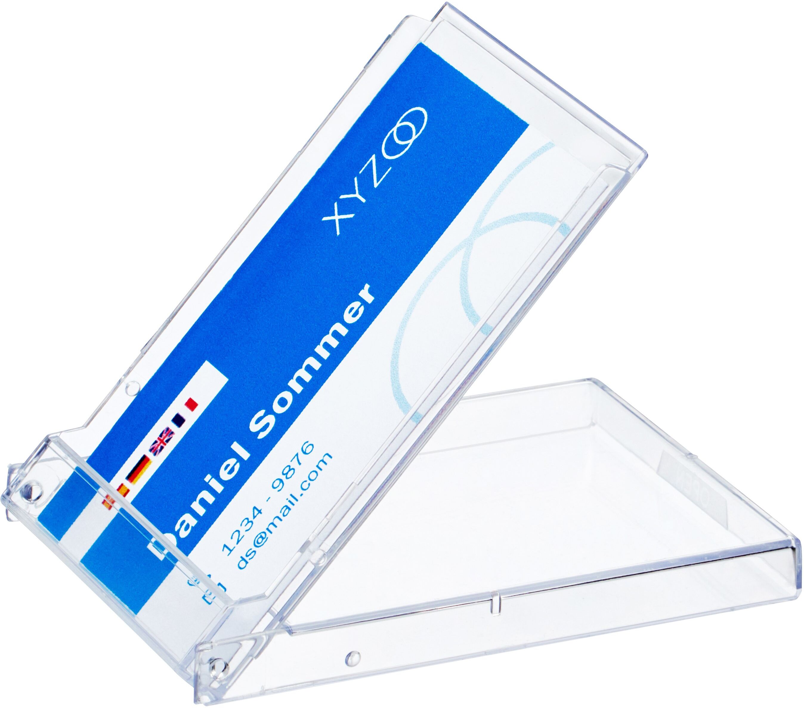 SPRINTIS 100 Unités - Boîte pour cartes de visite/calendriers, 92 x 62 x 9 mm, transparent, PS