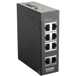D-Link DIS-100E Industrial Railmount Switch, 8x RJ-45