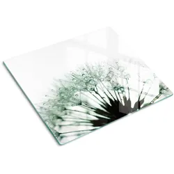 GLASPLATTE 60x52 cm Löwenzahn
