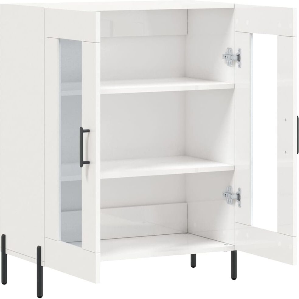 vidaXL Buffet Blanc brillant 69,5x34x90 cm Bois d'ingénierie
